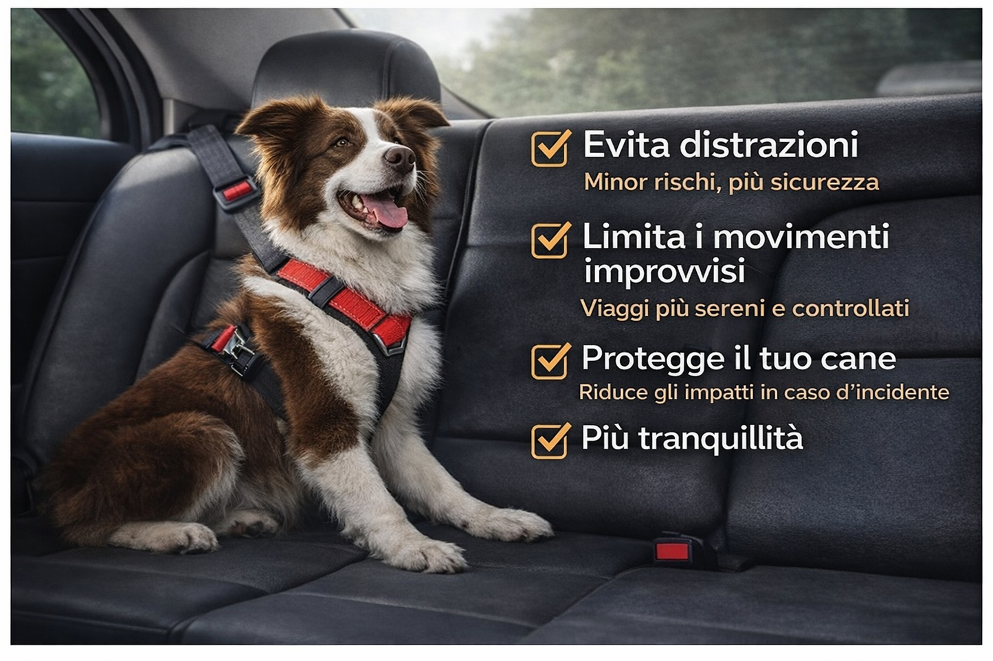 Cintura di Sicurezza Auto per Cani® – Controllo Totale & Anti-Strappo Certificato™ | Nuova Pets