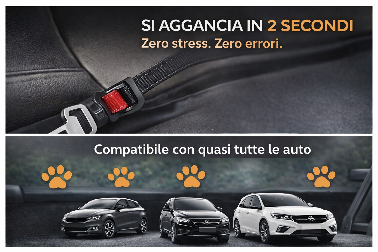 Cintura di Sicurezza Auto per Cani® – Controllo Totale & Anti-Strappo Certificato™ | Nuova Pets